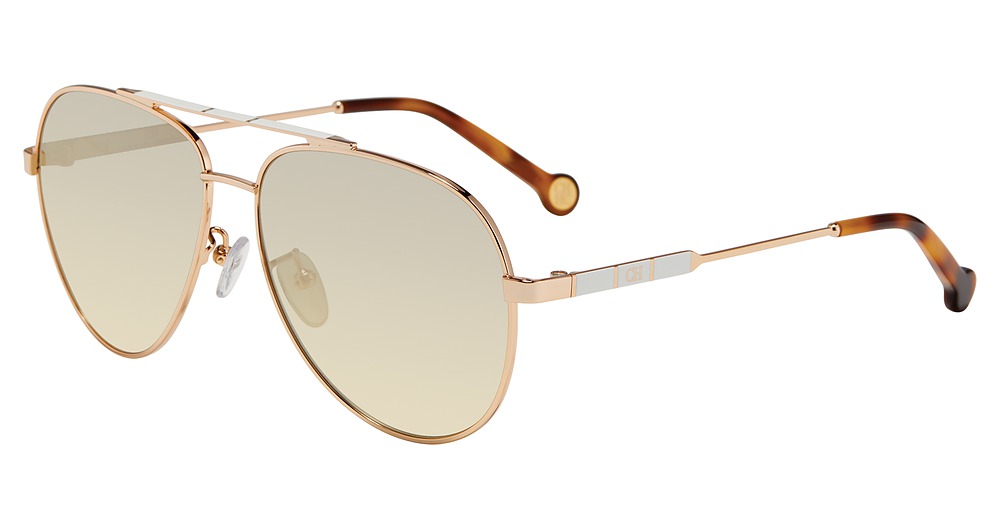 Carolina Herrera SHE150 aviator sunglasses in Gold White 300 G