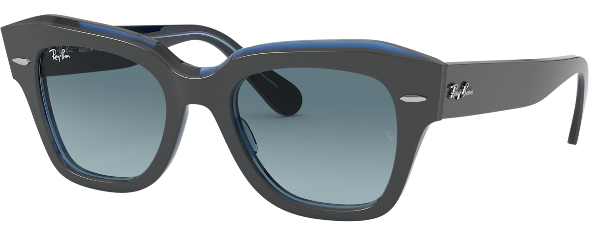 GREY ON TRASPARENT BLUE