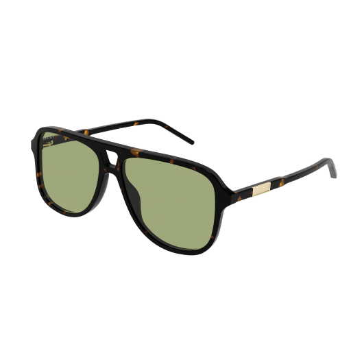 Gucci GG1156S aviator sunglasses in Havana Havana Green/Green