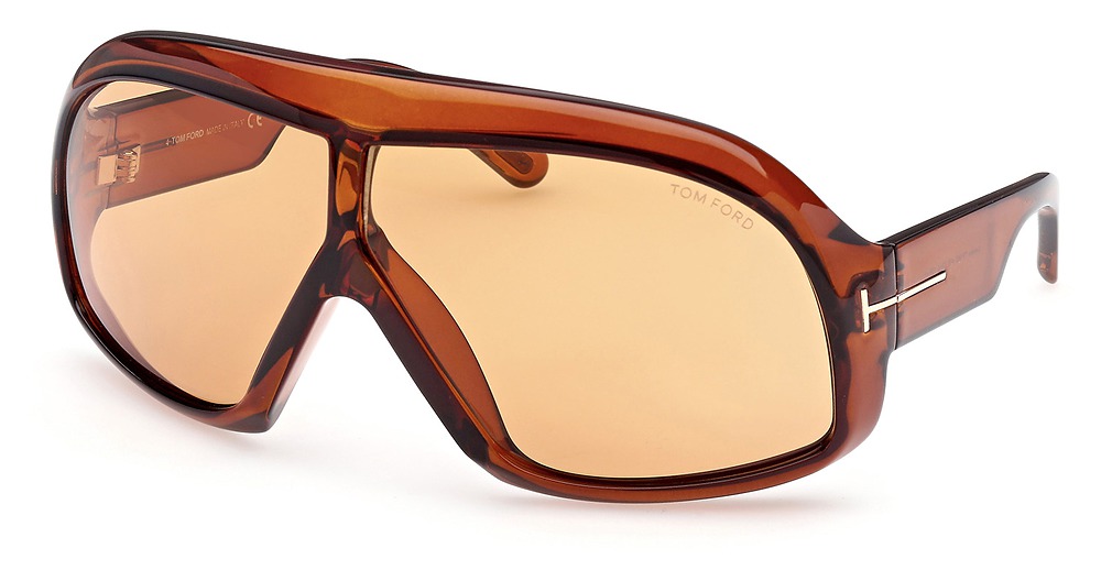 Tom Ford FT0965 aviator sunglasses in Shiny Light Brown/Brown