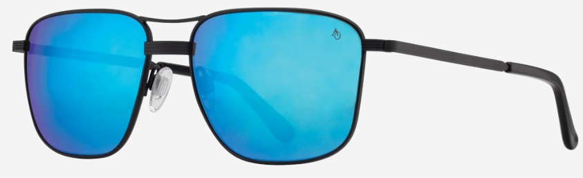 Matte Black / Blue Mirror Nylon