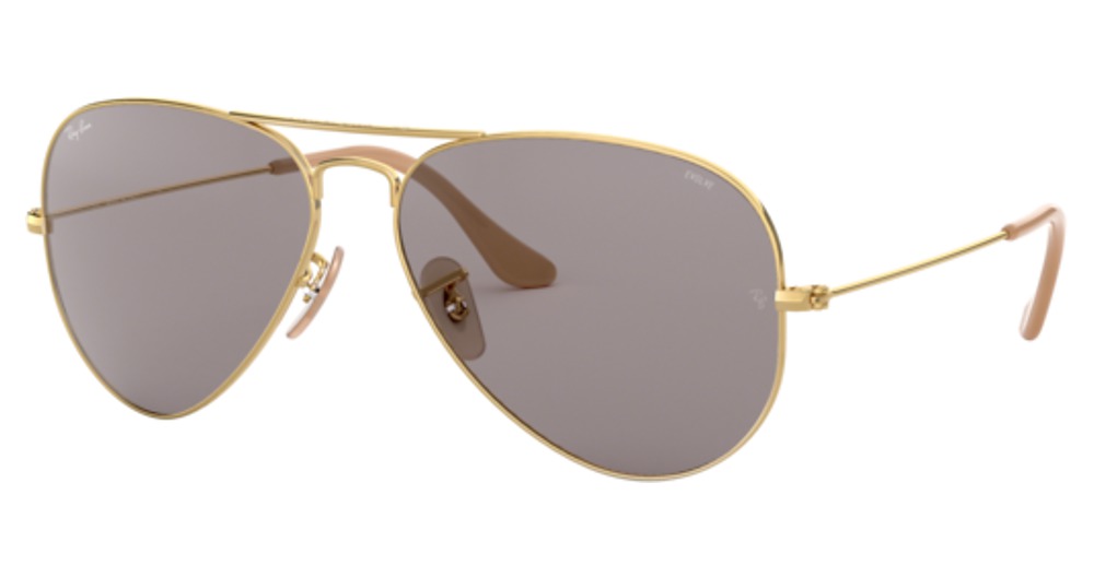 Ray-Ban RB3025 AVIATOR LARGE METAL sunglasses in Gold/Grey