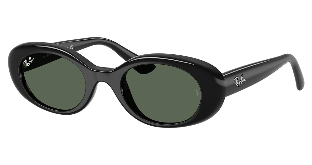 Ray-Ban RJ9141SF round sunglasses in Black/Dark Green