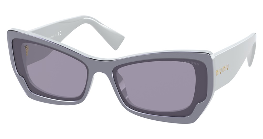 Miu Miu MU 07XS cateye sunglasses in Light Blue Blue/Grey