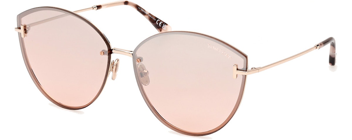 shiny rose gold / bordeaux mirror