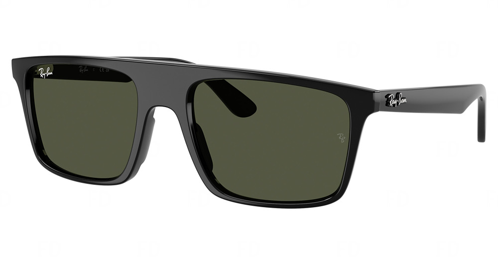 Ray-Ban RB2222 square sunglasses in Black/Green