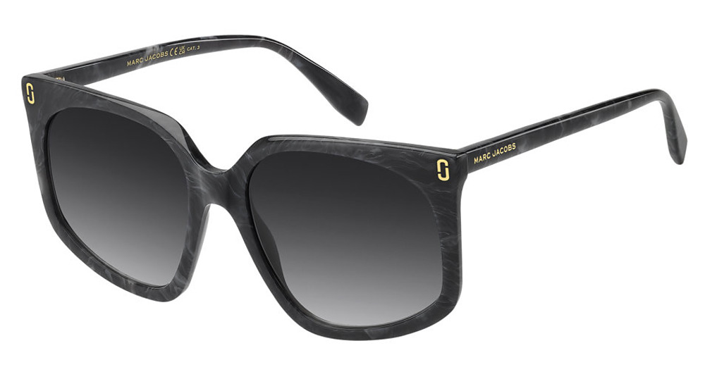 Marc Jacobs MJ 1136/S square sunglasses in Grey Marbl/Dark Grey Shaded