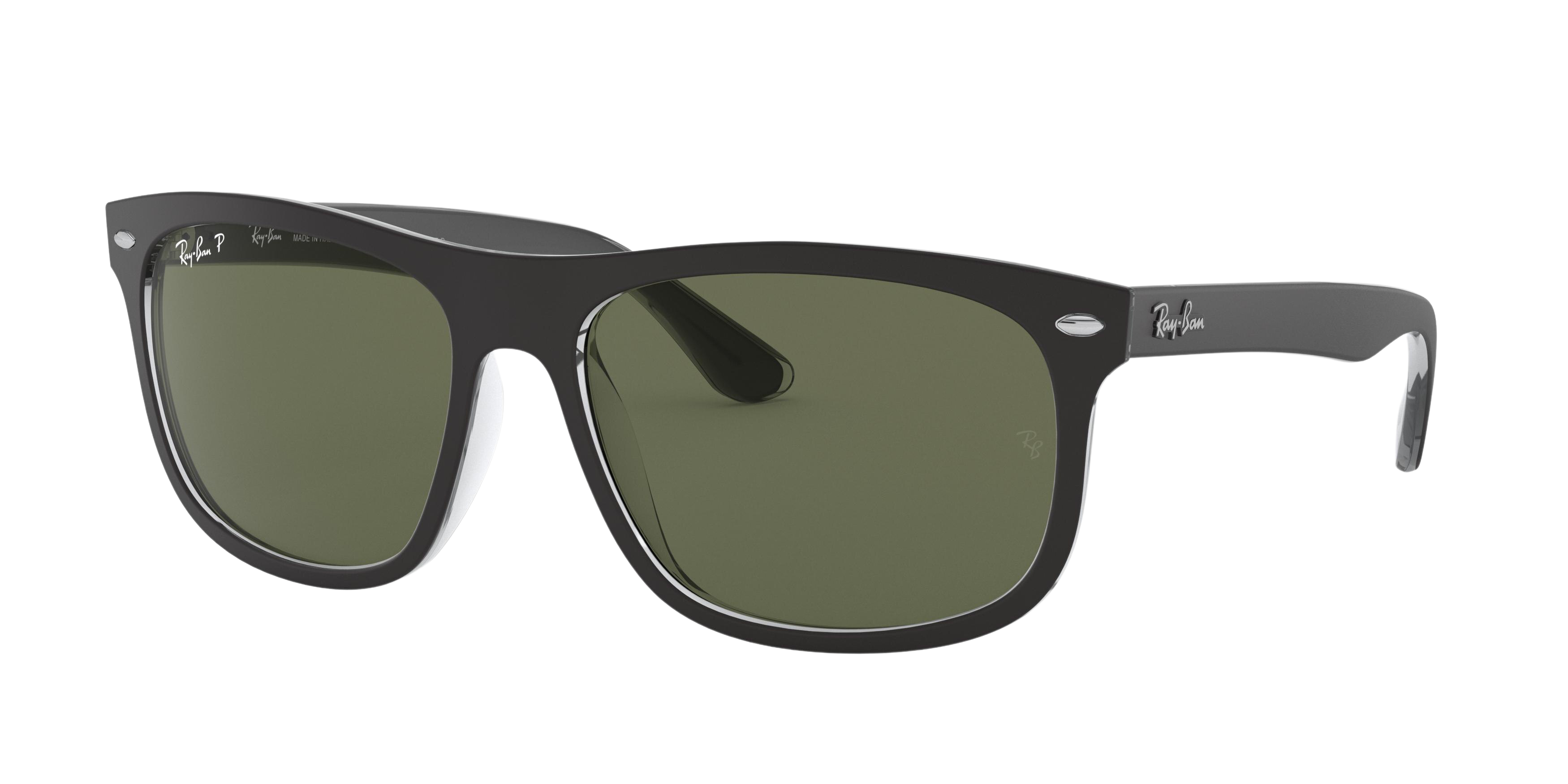 Ray-Ban RB4226 square sunglasses in Top Matte Black on Transparent