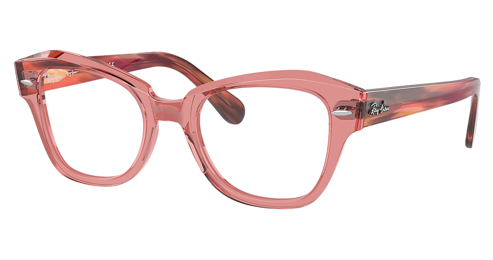 Ray-Ban RX5486 STATE STREET cateye eyeglasses in Transparent Pink