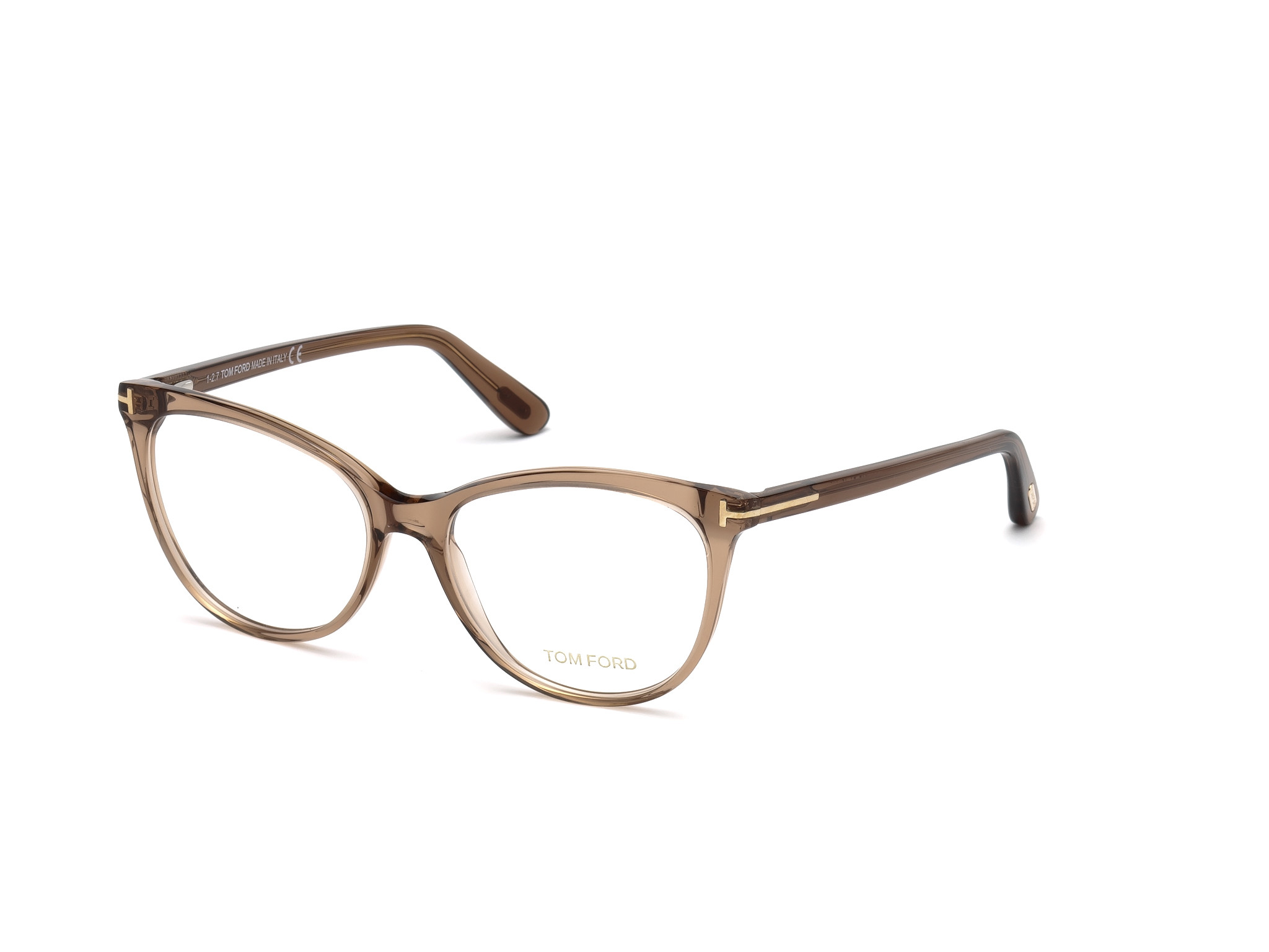 Shiny Transparent Brown, Rose Gold "t" Logo