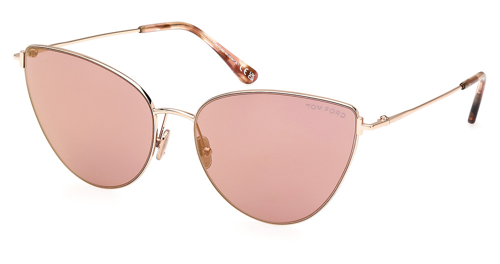 Tom Ford FT1005 cateye sunglasses in Shiny Rose Gold/Gradient