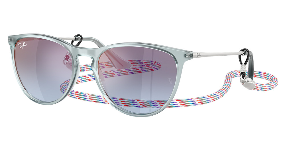 Ray-Ban RJ9060SF JUNIOR ERIKA round sunglasses in Transparent Blue