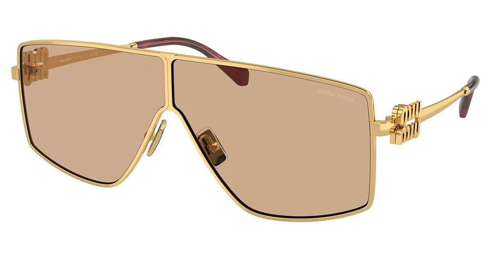 Miu Miu MU 51ZS sunglasses in Gold/Orange Mirror Int Silver