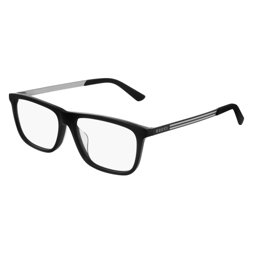 Gucci GG0696OA rectangle eyeglasses in Black Black Transparent