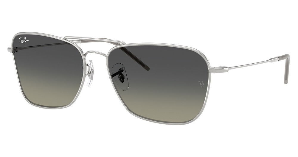 Ray-Ban RBR0102S CARAVAN REVERSE aviator sunglasses in Silver/Grey Gradient