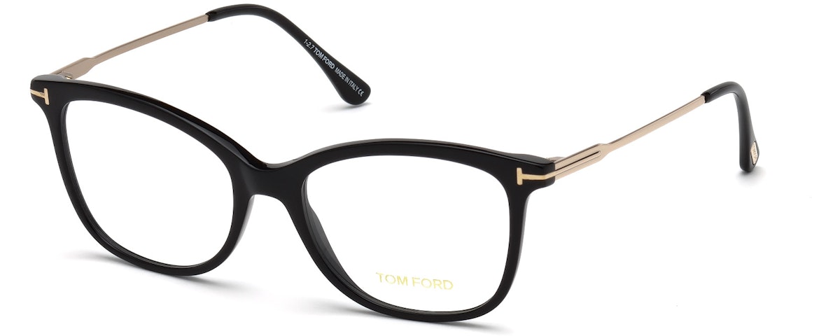 Shiny Black Front, Shiny Rose Gold Temples