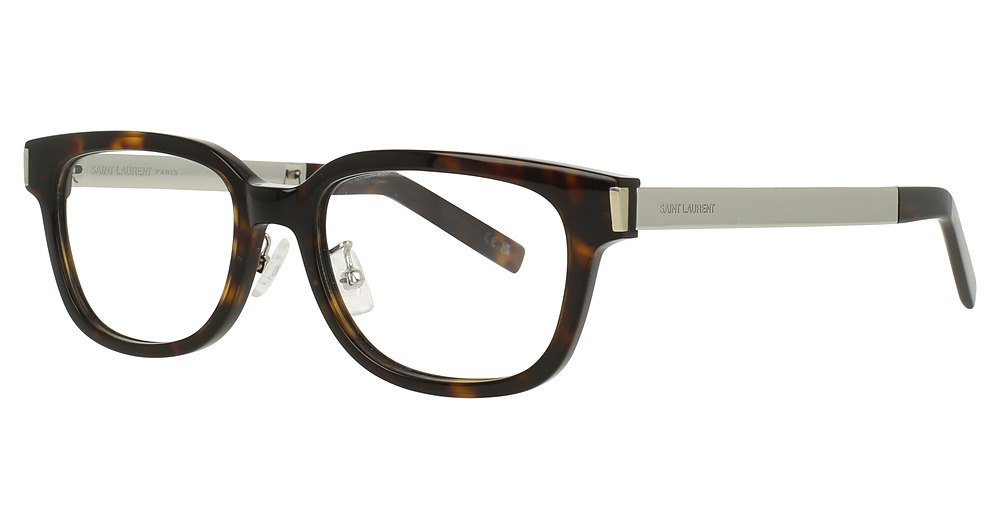 Saint Laurent SL 727/J rectangle eyeglasses in Havana