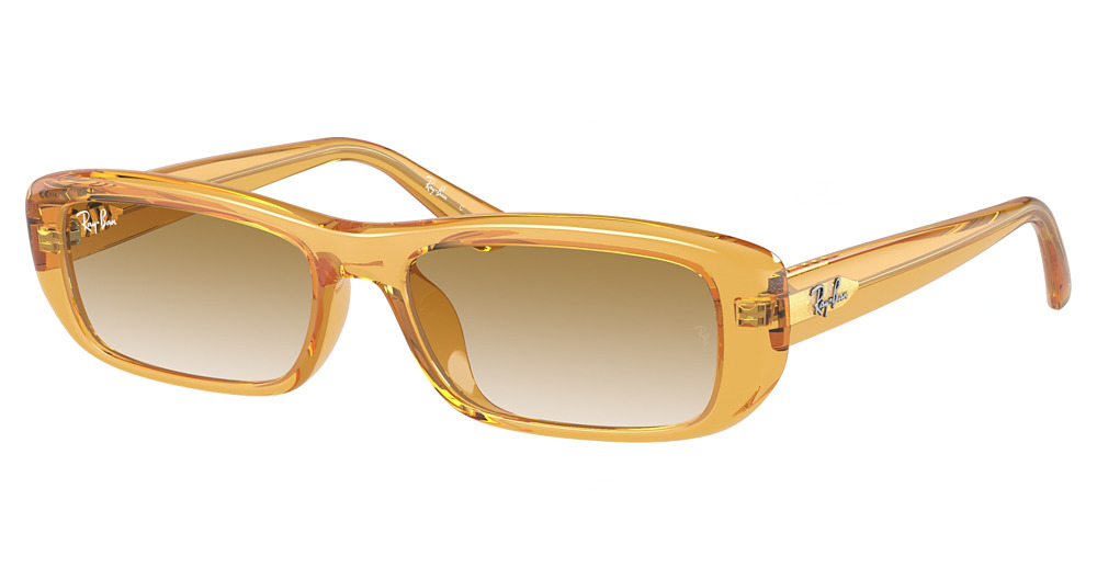 Ray-Ban RB4436D rectangle sunglasses in Transparent Yellow/Clear Gradient Light Brown