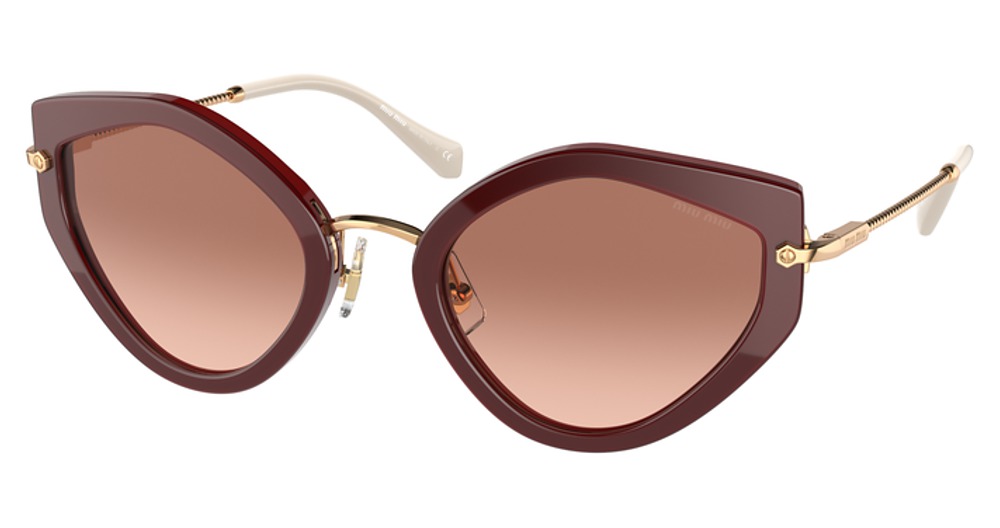 Miu Miu MU 08XS cateye sunglasses in Pink Bordeaux/Pink Gradient Dark Brown