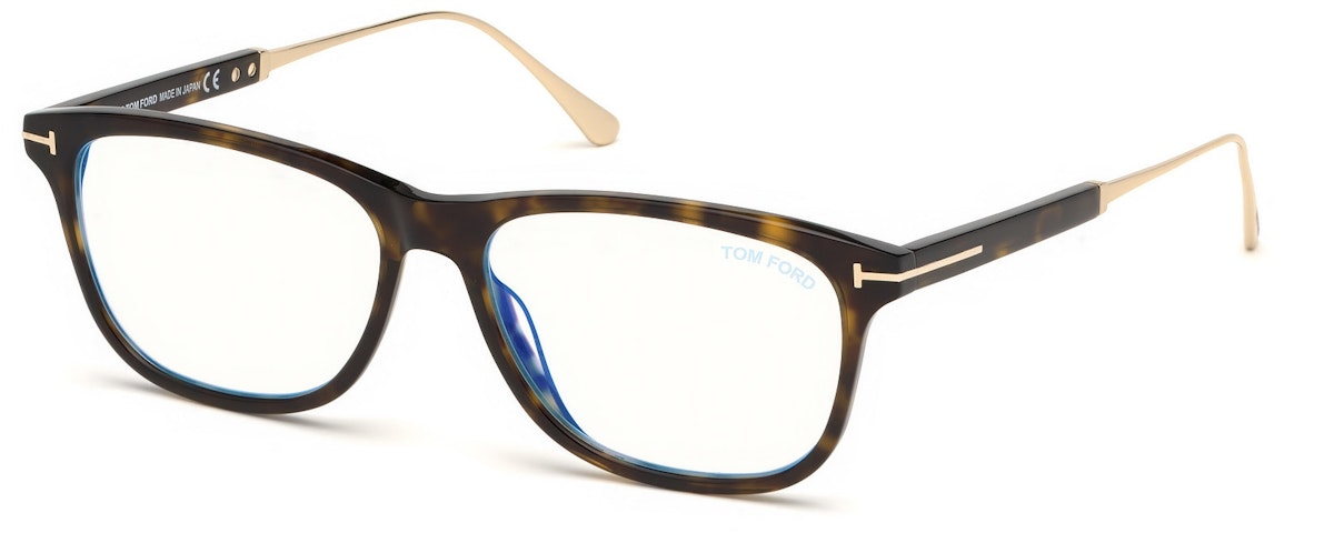 Dark Havana, Shiny Rose Gold / Blue Block Lenses