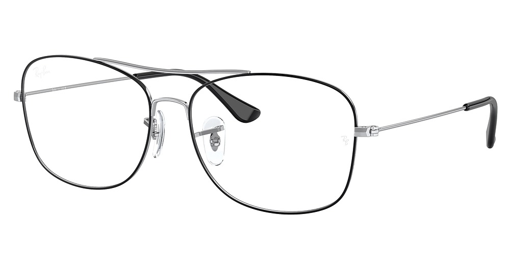 Ray-Ban RX6499 aviator eyeglasses in Black on Silver