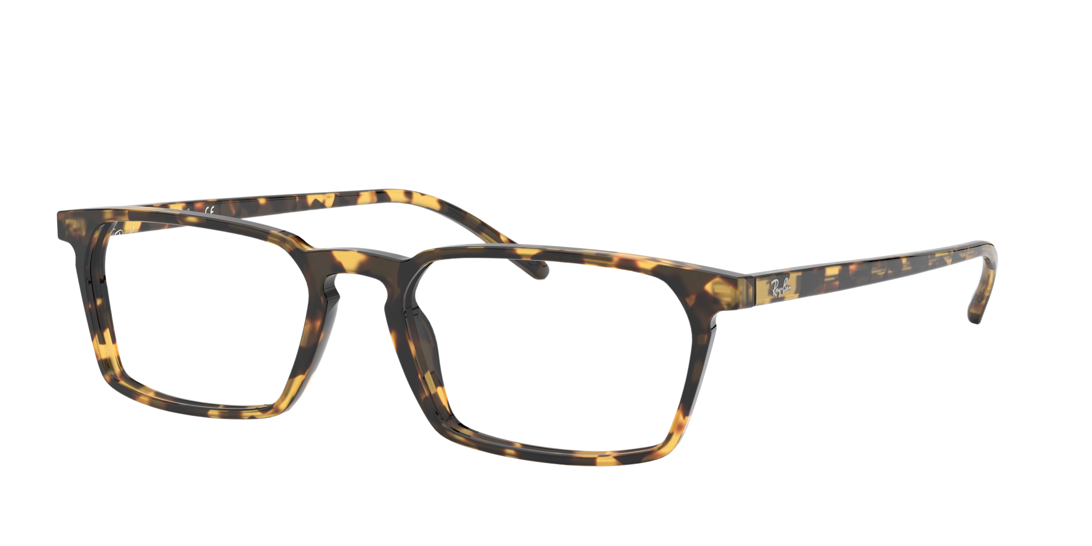 Ray-Ban RX5372 rectangle eyeglasses in Havana Yellow
