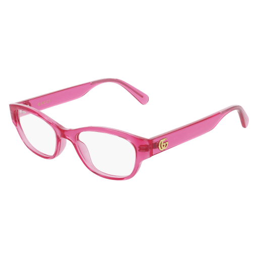 Gucci GG0717O rectangle eyeglasses in Pink Pink Transparent