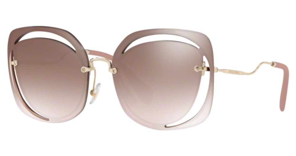Miu Miu MU 54SS CORE COLLECTION cateye sunglasses in Brown/Gradient Brown Mirror Silver