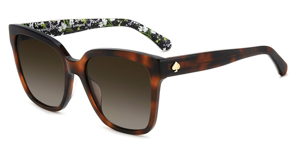 Kate Spade KS KIYA2/G/S/US square sunglasses in Havana/Brown Shaded