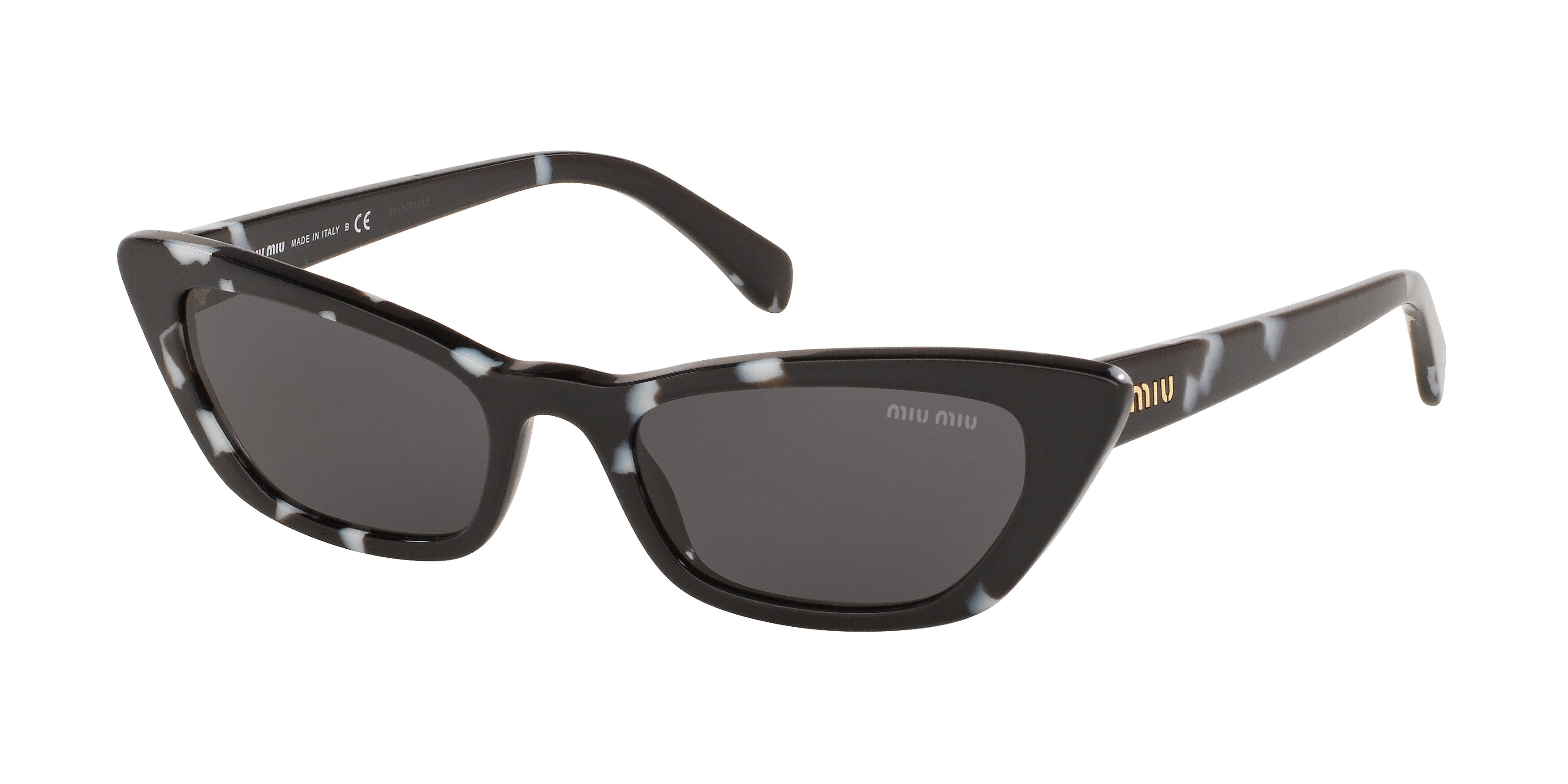 Miu Miu MU 10US cateye sunglasses in Havana Black White