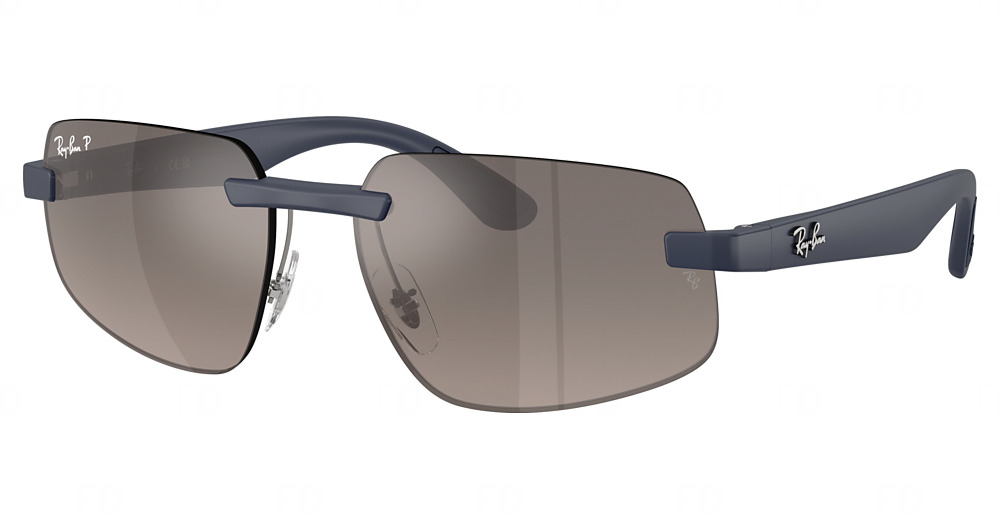 Ray-Ban RB4475CH rectangle sunglasses in Sand Dark Blue