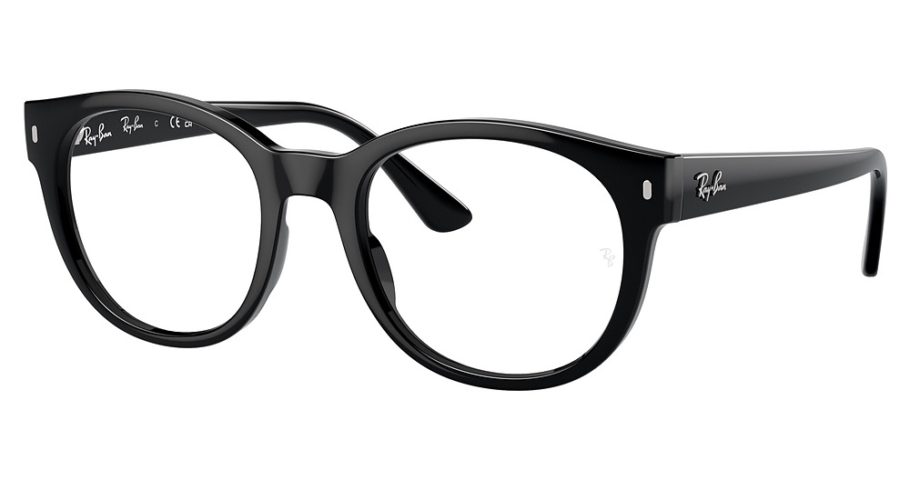 Ray-Ban RX7227F round eyeglasses in Black