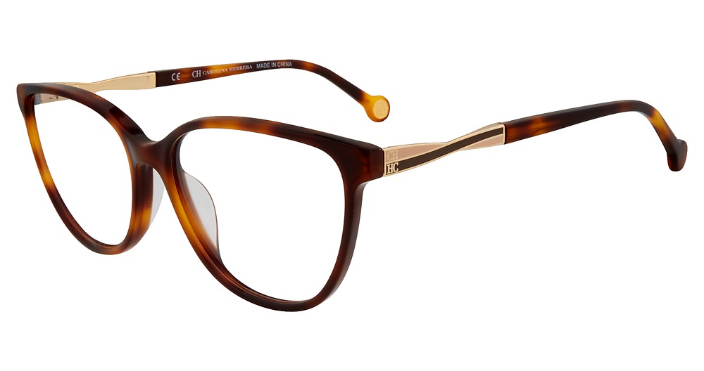 Carolina Herrera VHE780K rectangle eyeglasses in Tortoise 0752