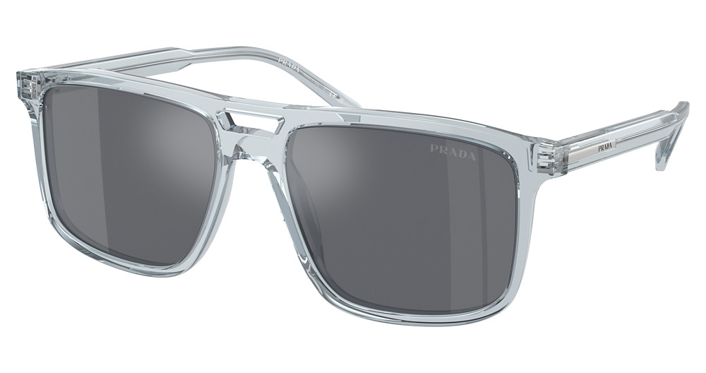TRANSPARENT AZURE / DARK GREY FLASH SILVER
