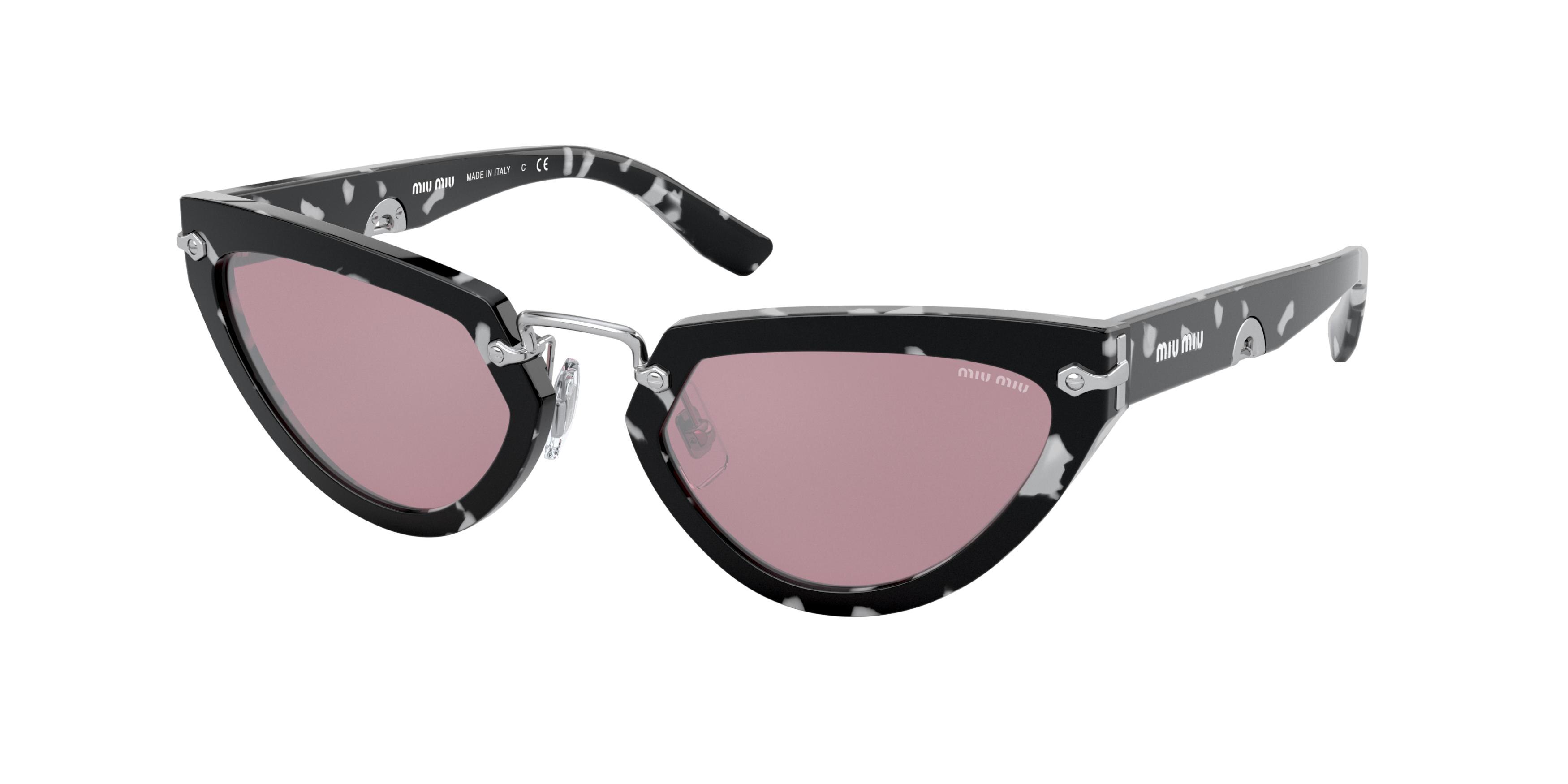 Miu Miu MU 10VS cateye sunglasses in Havana Black White