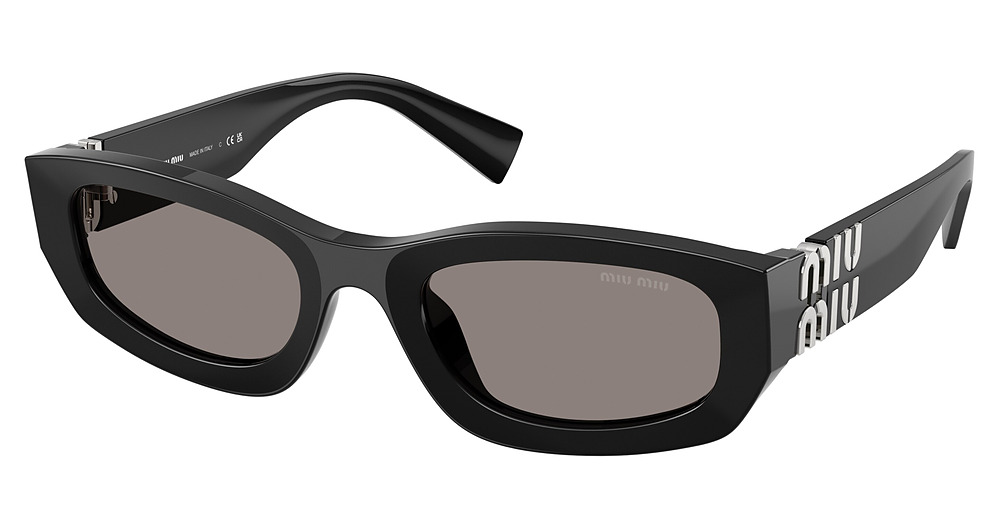 Miu Miu MU B04S round sunglasses in Black/Dark Grey