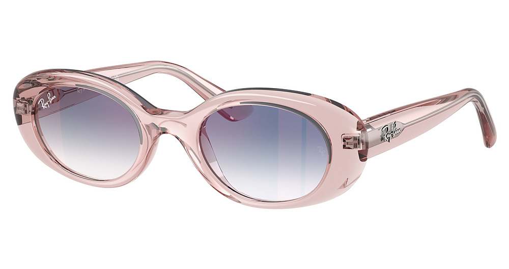 TRANSPARENT PINK / CLEAR GRADIENT BLUE MIRROR RED