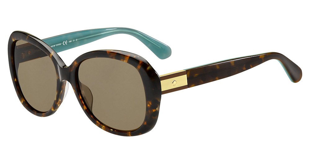 Kate Spade Judyann/P/S rectangle sunglasses in Havnturqu/Bronze Polarized