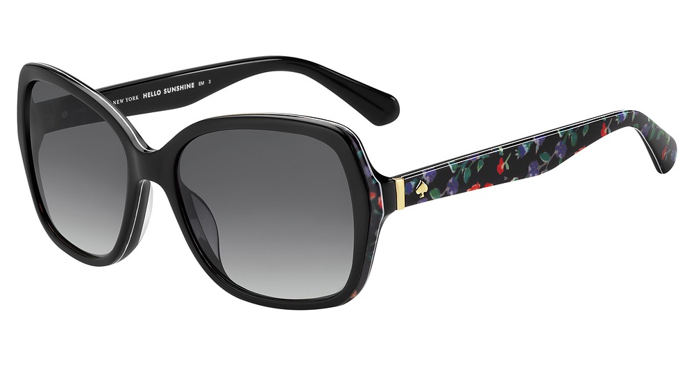 Kate Spade Karalyn/S square sunglasses in Pttblk/Dark Grey Shaded