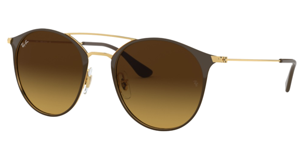Ray-Ban RB3546 aviator sunglasses in Brown on Arista/Brown Gradient Dark Brown