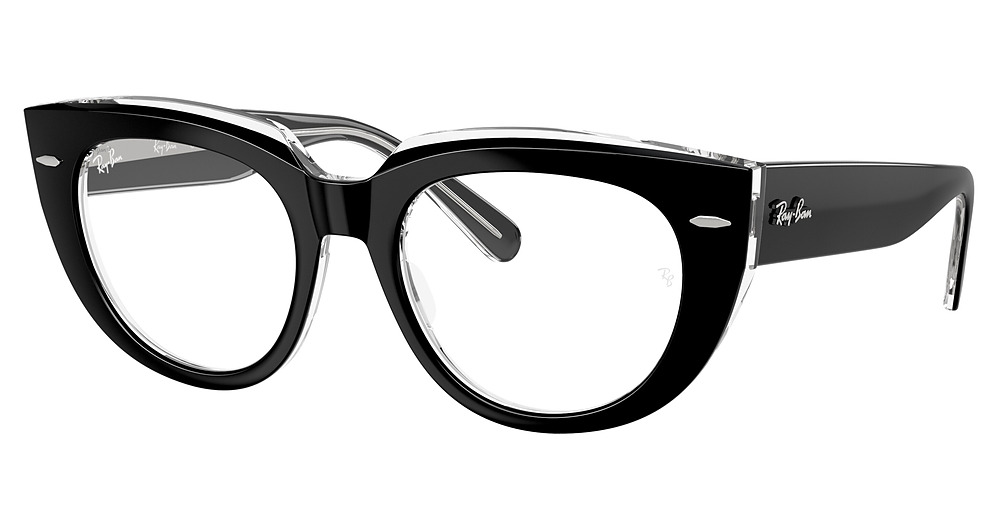 Ray-Ban RX5586 DOREEN eyeglasses in Black on Transparent