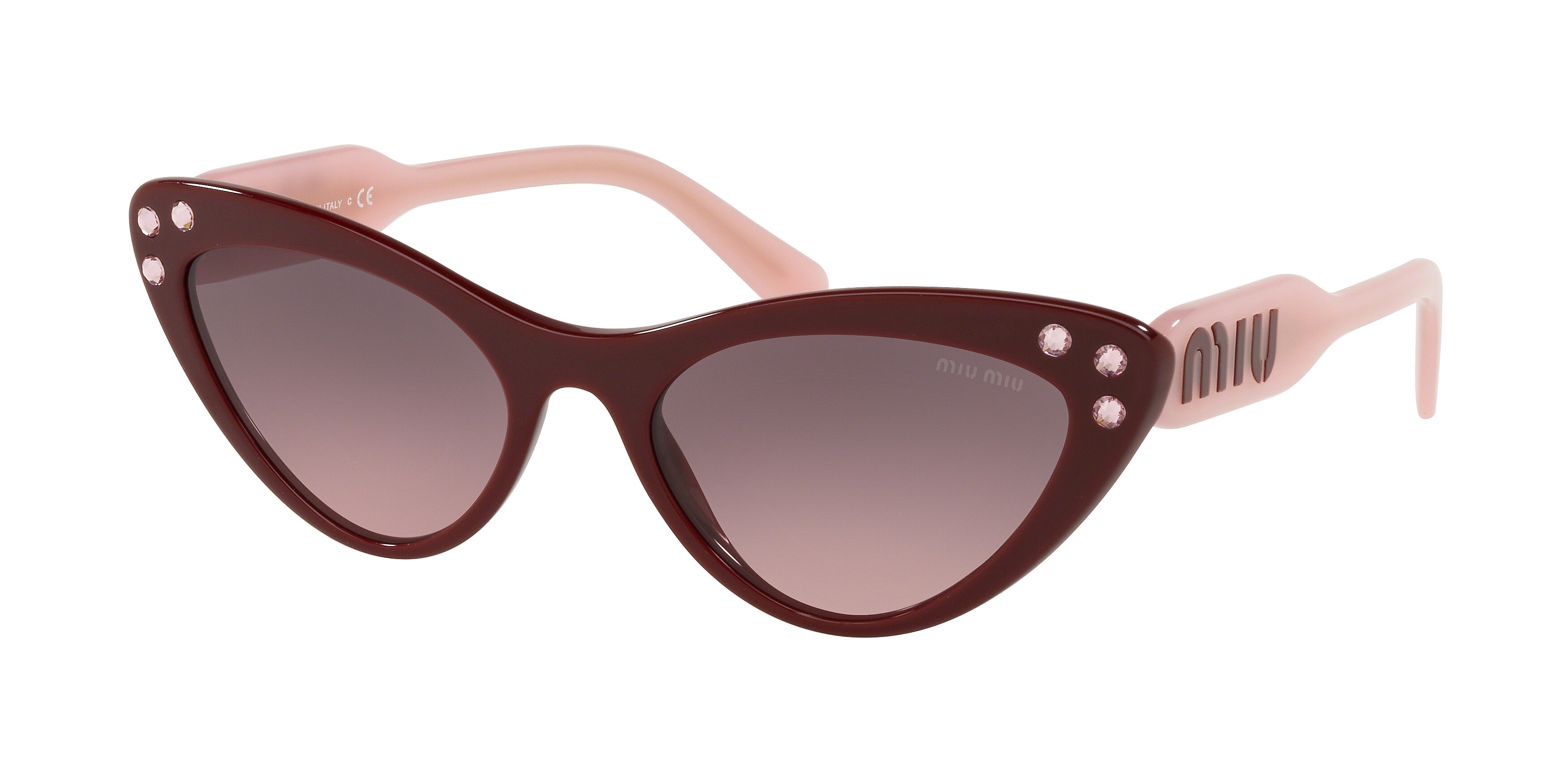Miu Miu MU 05TS cateye sunglasses in Amaranth