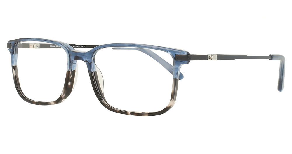 Crystal Blue & Grey Tortoise / Black