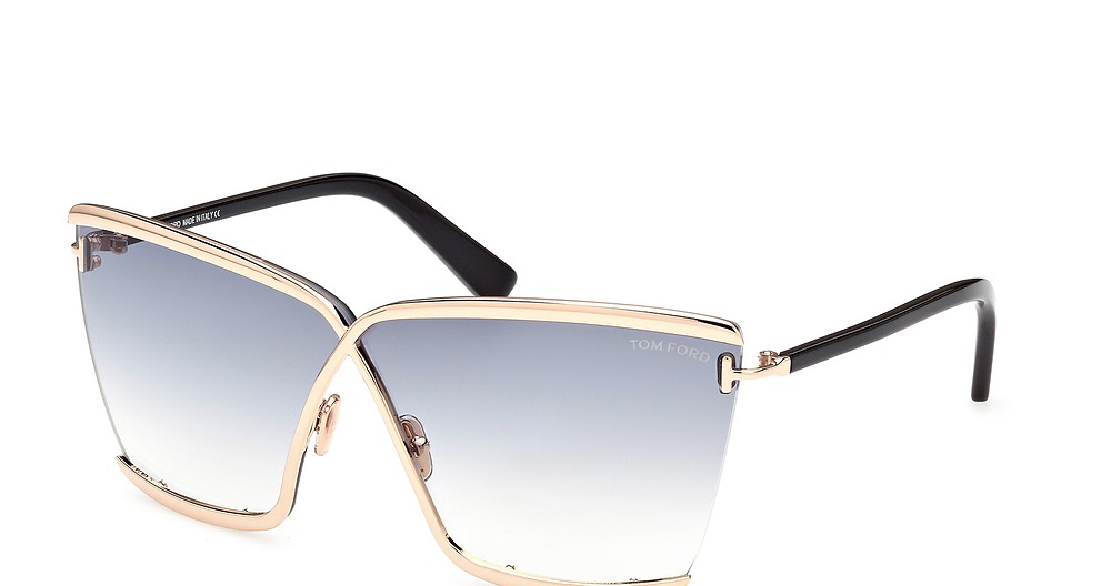Tom Ford FT0936 square sunglasses in Shiny Rose Gold/Gradient Smoke