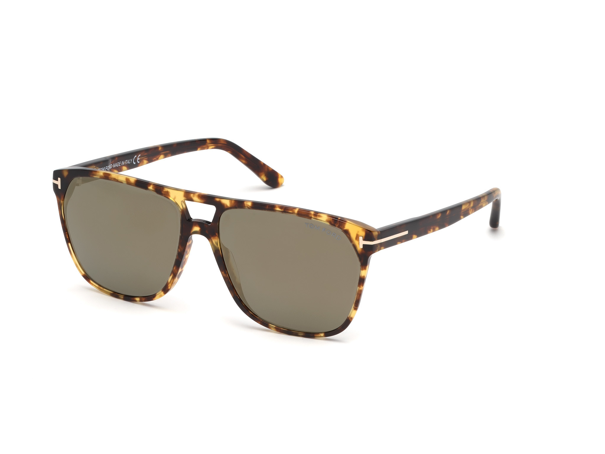 Tom Ford FT0679 Shelton square sunglasses in Shiny Vintage Havana