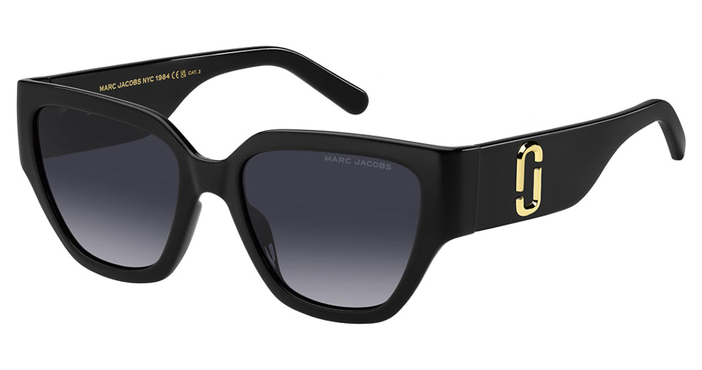 Marc Jacobs MARC 724/S rectangle sunglasses in Black/Dark Grey Shaded