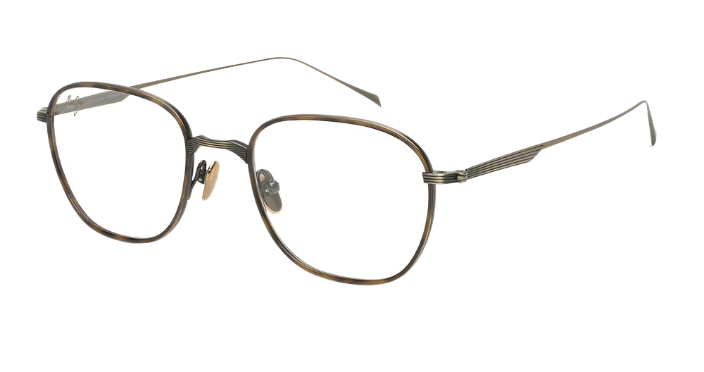 Antique Gold Matte with Brown Tortoise Eye Rim