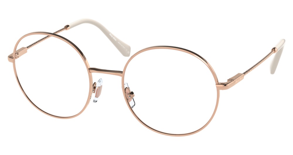 Miu Miu MU 53TV round eyeglasses in Rose Gold