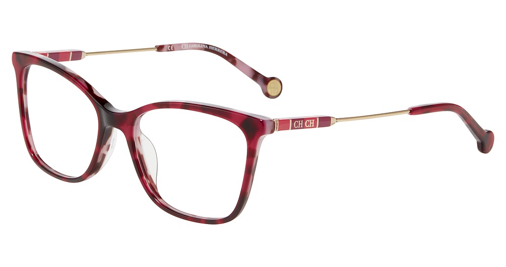 Carolina Herrera VHE846K round eyeglasses in Burgundy 01 Gt