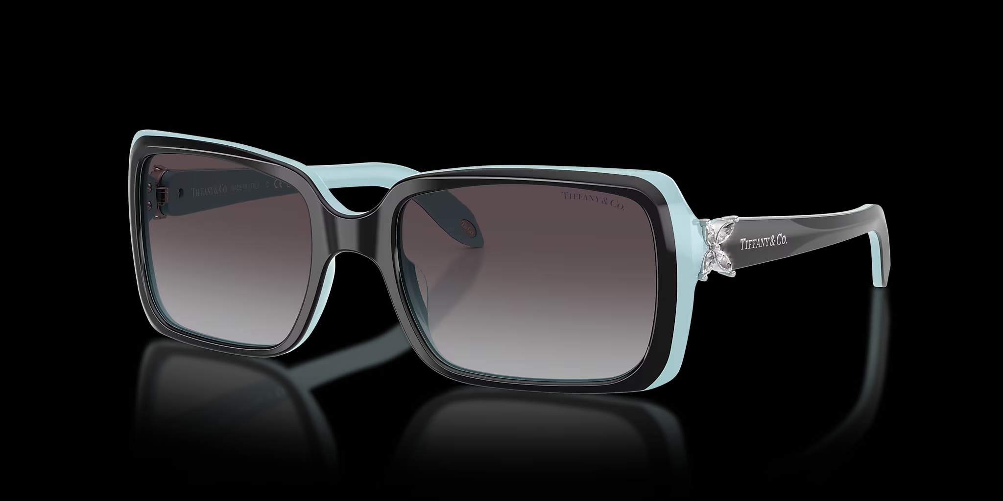 BLACK ON TIFFANY BLUE / CLEAR